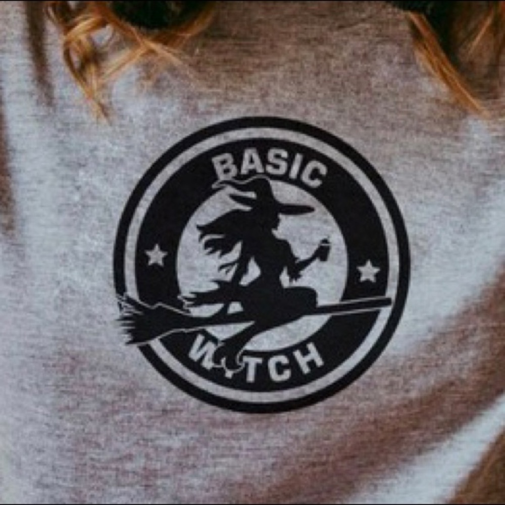 Halloween Basic Witch on a Broom Premium Graphic Tee Sublimation Ink - Picture 3 of 8